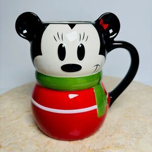 Disney Store Rare Minnie Mouse Collectible Mug‎ Scarf Walt Disney Collectible